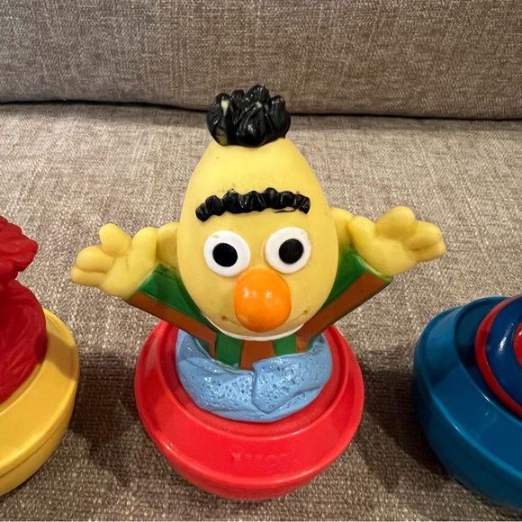 Illco Toys 3 Vintage Illco Sesame Street Weeble Wobble Roly Poly